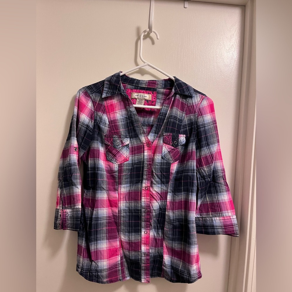 Arizona Medium Plaid Elbow length shirt